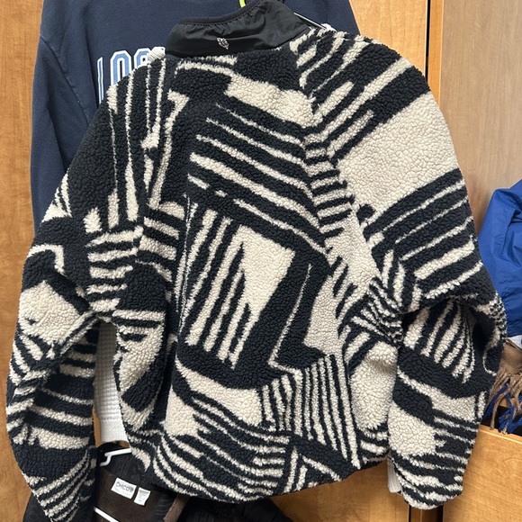 Free people hit the slopes jacket Black and White Patterned Sweater - Picture 3 of 3